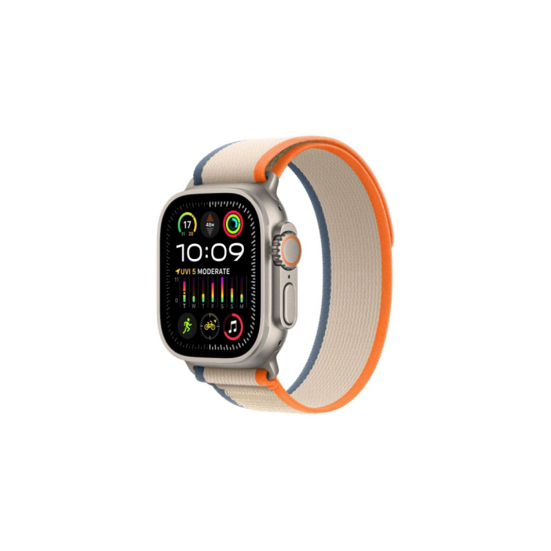 Apple Watch Ultra 2 GPS+Cell. 49mm Titane Orange/Beige Trail Loop M/L