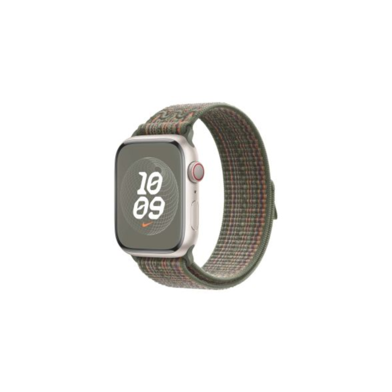 Apple Bracelet 45mm Sequoia/Orange Nike Sport Loop