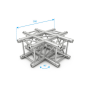 Next NX34-L90D - Square NX34 3-Way Corner 90Dgr + Down 51X2