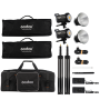 Godox Kit 2 Lumières Litemons LA200Bi LED Bi-color K2 avec accessoire