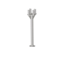 ASD Pied Chandelle 4 Pieds 50X3mm Alu 60X3mm Platine HT Plancher 1,1m