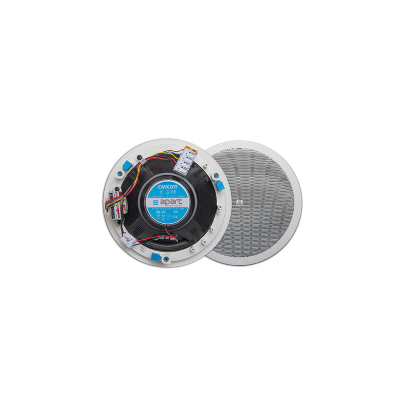 Apart HP rond, 8" / 2 voies /  20W-100V (100W-16?), blanc