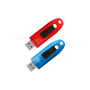 Sandisk Pack de 2 clés Ultra 64 GB, USB 3.0, 130 MB/s, Rouge et Bleu