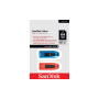 Sandisk Pack de 2 clés Ultra 64 GB, USB 3.0, 130 MB/s, Rouge et Bleu