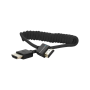 Kondor Coiled Full HDMI Cable (12-24") - Black