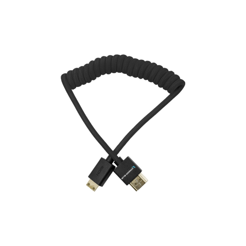 Kondor Coiled Micro HDMI to Full HDMI (12-24") Black