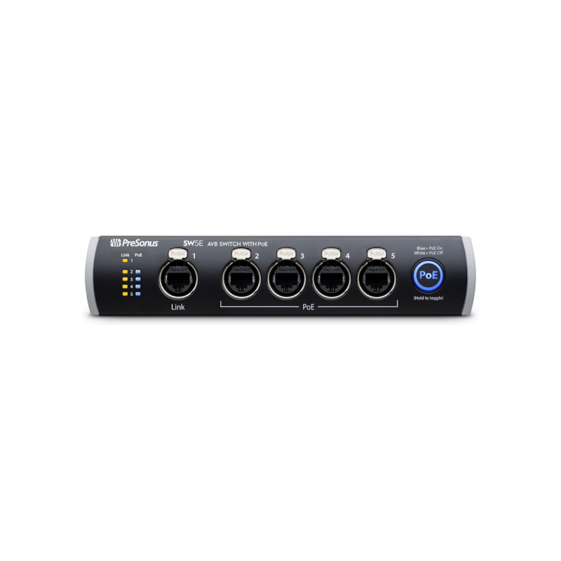 PreSonus SW5E Commutateur AVB 5 voies avec PoE