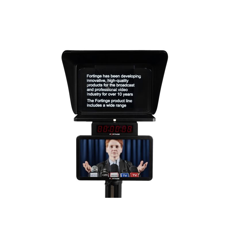 Fortinge 21" Studio Prompter Set with HDMI, BNC, VGA, SDI, NDI INPUT