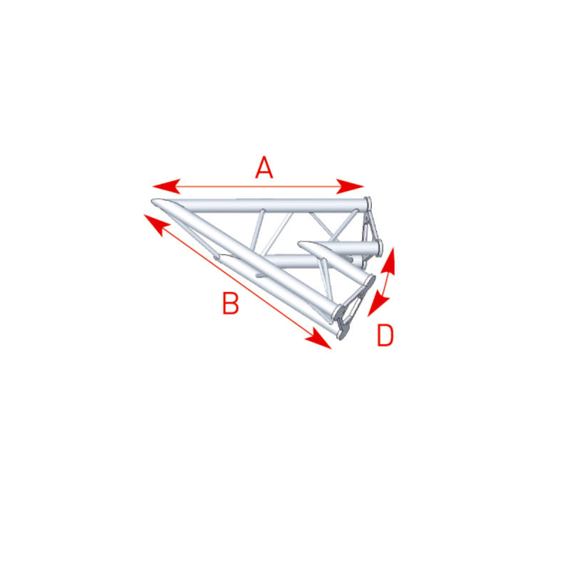 ASD Angle Alu 250 Triangulaire 2 Départs 45°