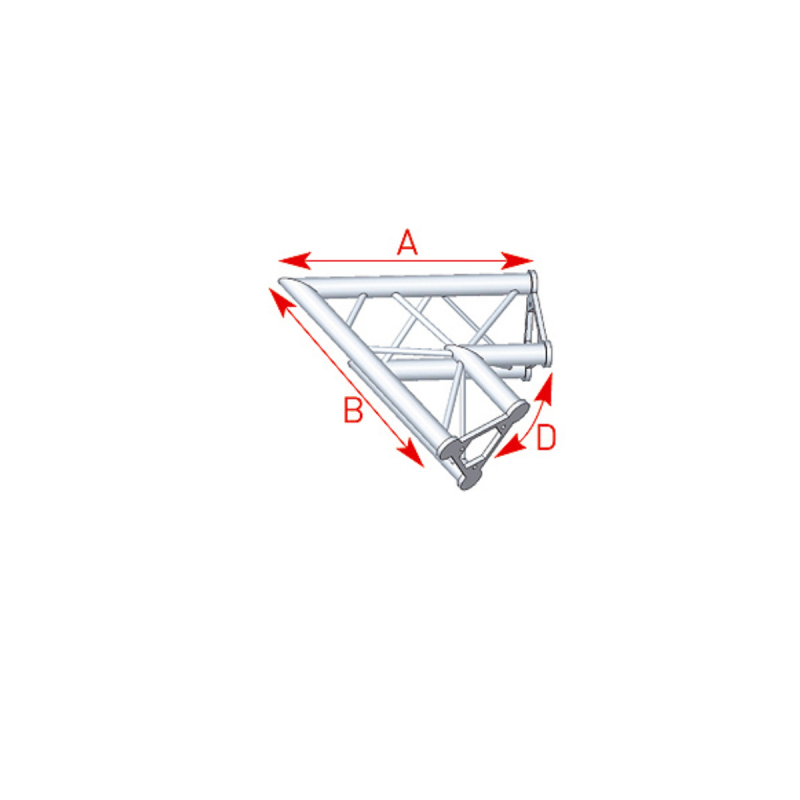 ASD Angle Alu 250 Triangulaire 2 Départs 60°