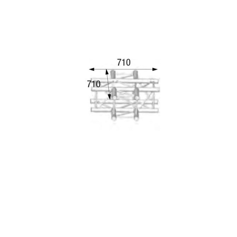 ASD Angle Alu 290 Carré 5 Départs Horizontal/Pied