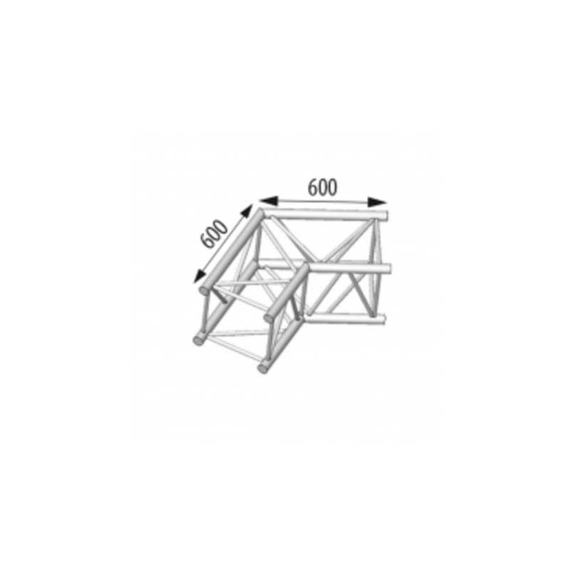 ASD Angle Alu 390 Carré 2 Départs 120°