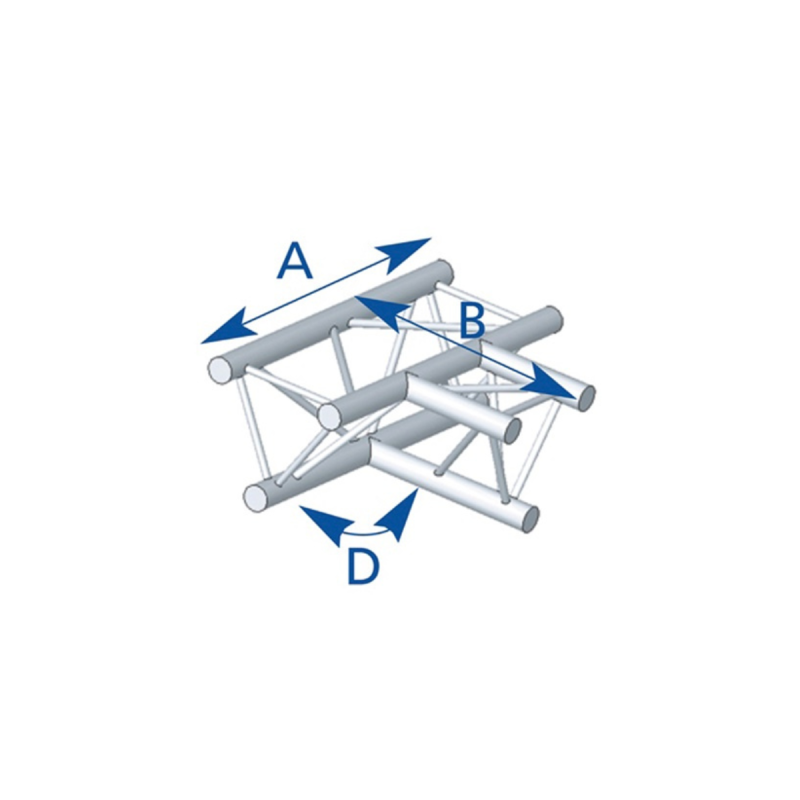 ASD Angle Alu SX290 3 Départs 90° Horizontal Forte Charge