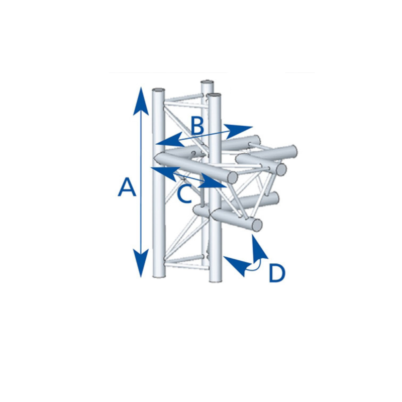 ASD Angle Alu SX290 4 Départs 90° Vertical/median G