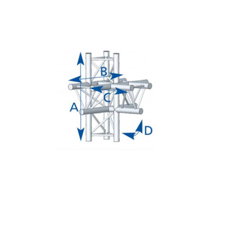 ASD Angle Alu SX290 5 Départs Horizontal/Pied/Vertical