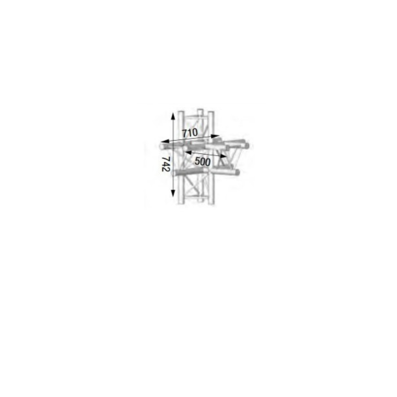 ASD Angle Alu SX290 5 Départs Horizontal/Pied/Vertical Forte Charge