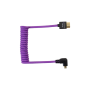 Kondor FullHDMI - Right Angle M-HDMI 12"-24" Coiled Purple R5/R6