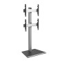 Kimex Support sur pied pour 2 écrans TV 40"-65" Hauteur 175cm à poser