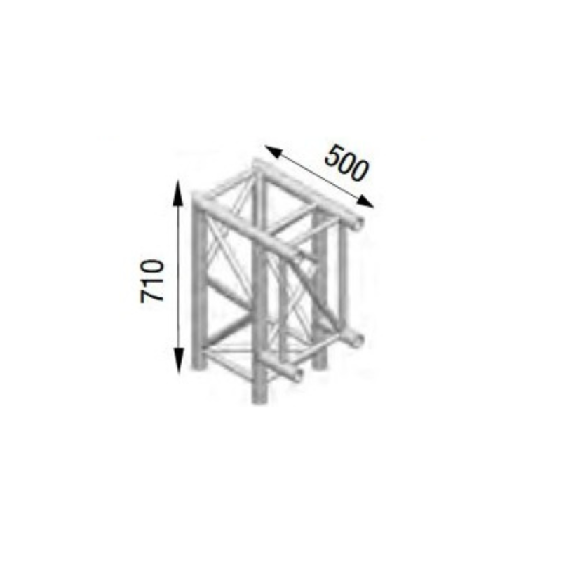 ASD Angle 2 Départs 90° Vertical de 0m50 x 0m71