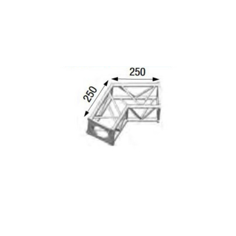 ASD Angle 2D 120° Section 150 Alu Carré