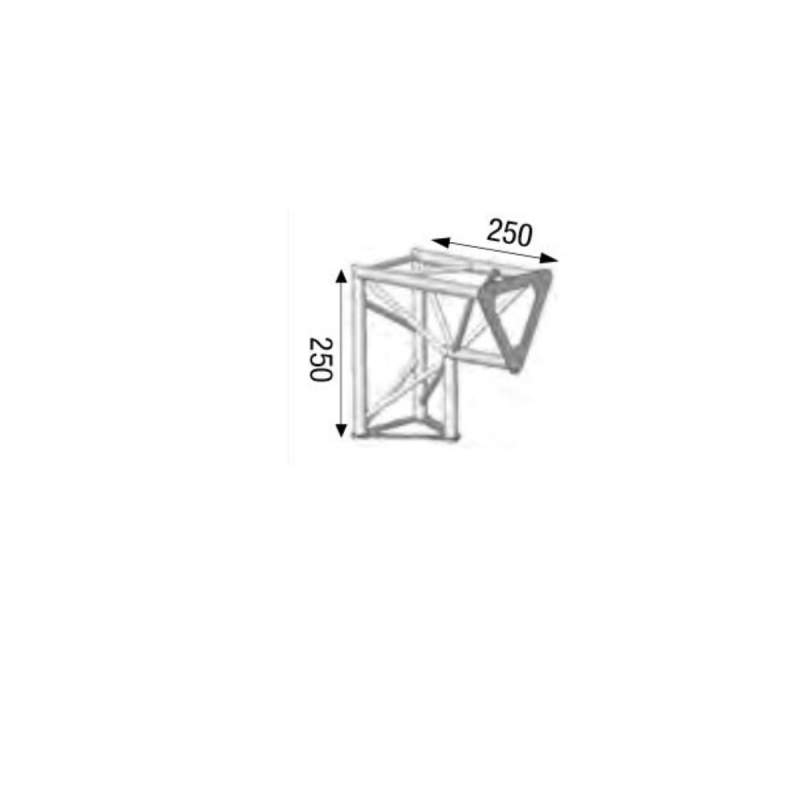 ASD Angle 2D 90° Section 150 Alu Triangulaire