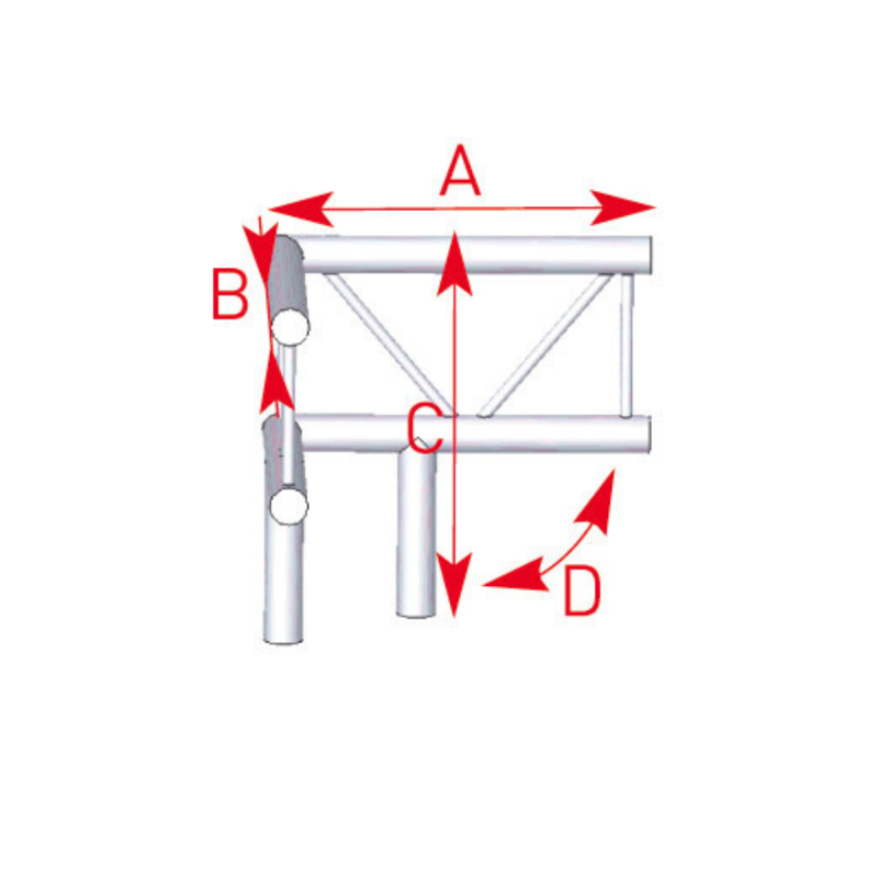 ASD Angle 90° 3 Départs Pour Échelle Verticale 290