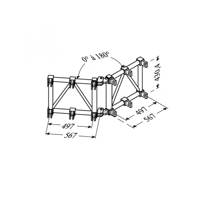 ASD Angle Variable : Tubes de Blocage D’Ouverture Fournis ST 500