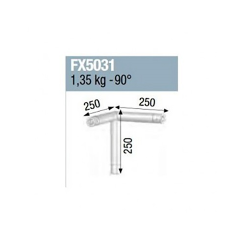 ASD Angle Vertical 3 Départs Pied Droit 90° LG 0m25 x 0m25 x 0m25