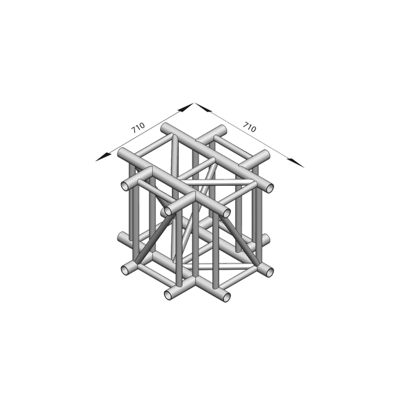 ASD Angle 4 Départs à Plat 90° LG de 0m71X0m71