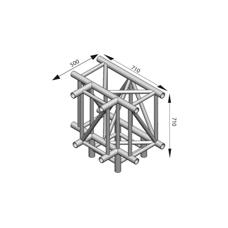 ASD Angle 4 Départs Pied 90° LG de 0m71X0m71X0m50