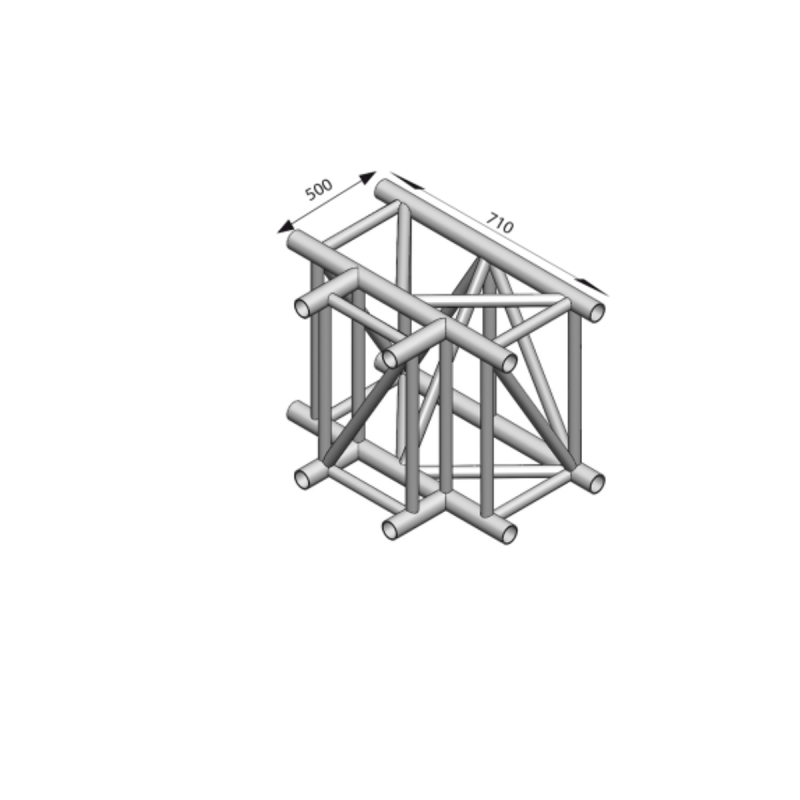 ASD Angle 3 Départs Horizontal 90° LG de 0m50X0m71