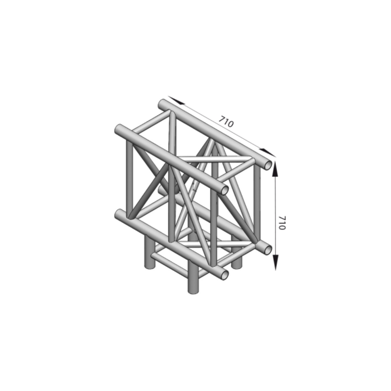 ASD Angle 3 Départs Vertical 90° LG de 0m71X0m71