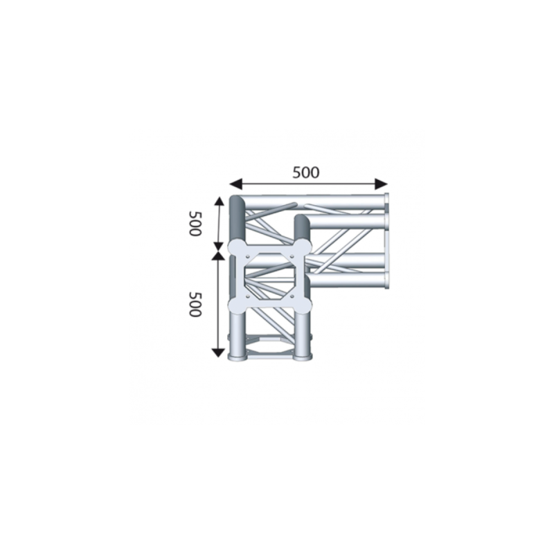 ASD Angle 3D 90° Section 250 Alu Carré