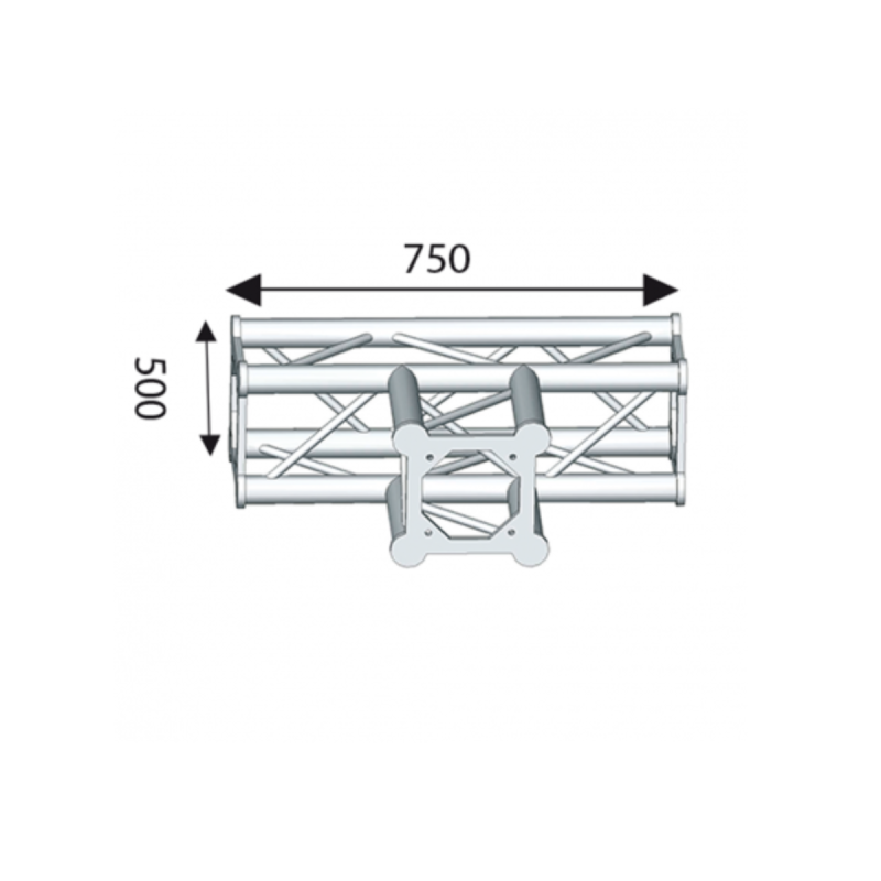 ASD Angle 3D 90° Section 250 Alu Carré