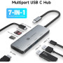 RSHTECH Hub USB C 7 en 1 Alu adaptateur USB-C HUB HDMI 8K