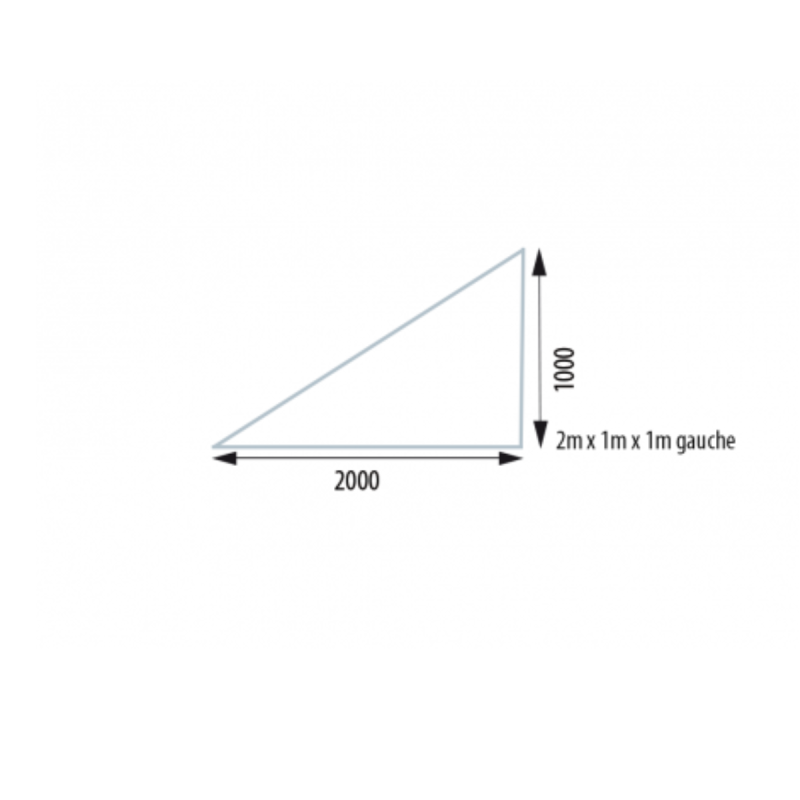 ASD Praticable Triangulaire Outdoor Noir 750 Kg/m² de 2mx1mx1m Gauche