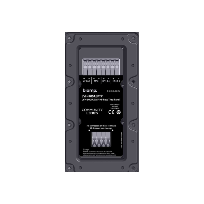 Community LVH-900/AS Mid Frequency and High Frequency Pass Thru Panel