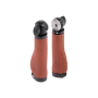 Wooden Camera Rosette Handle Pair (Brown Leather)