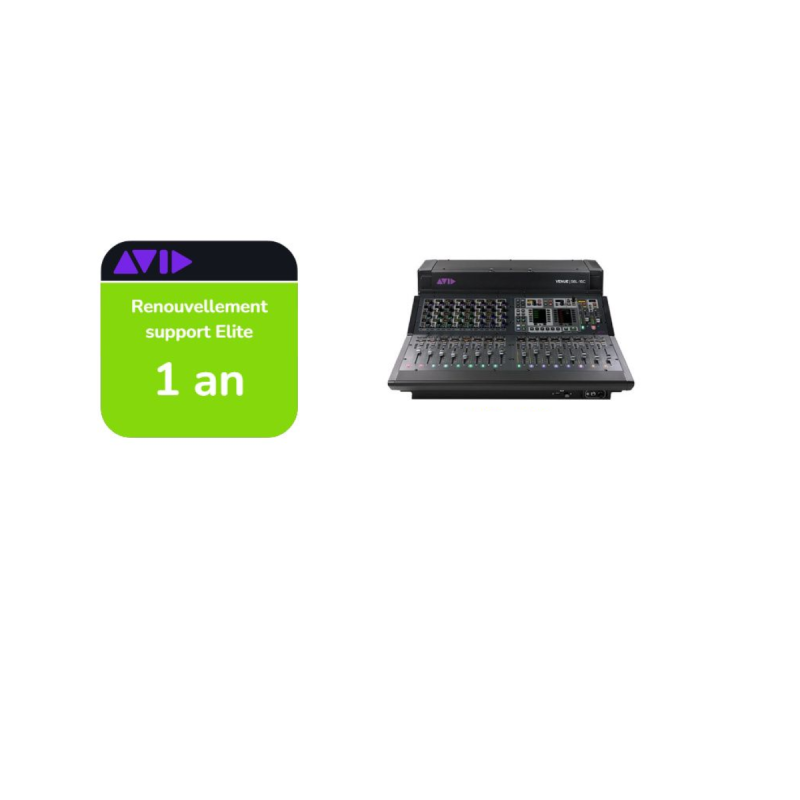 Avid Renouvellement support Elite Live de 1 ans pour S6L-16C