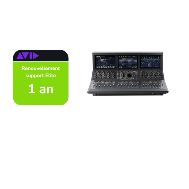 Avid Renouvellement support Elite Live de 1 ans pour S6L-24D