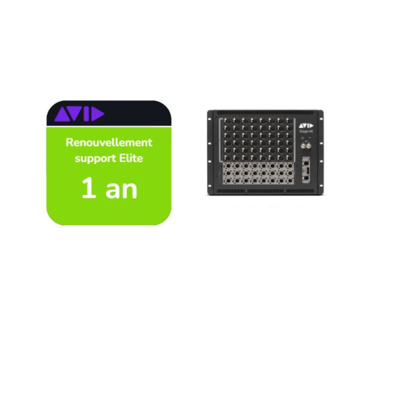 Avid Renouvellement support Elite Live de 1 ans pour SB48-48x24