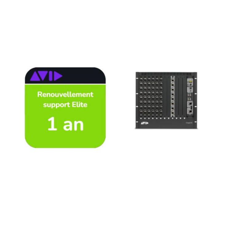 Avid Renouvellement support Elite Live de 1 ans pour SB64-48x8