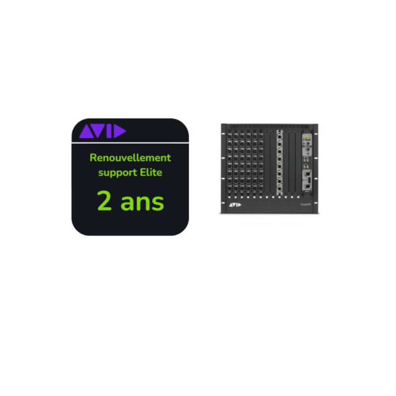 Avid Renouvellement support Elite Live de 2 ans pour SB64-48x8