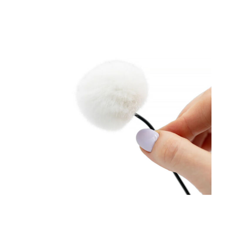 Bubblebee Bonnette poils pour microcravate Supp. caoutchouc M Blanc