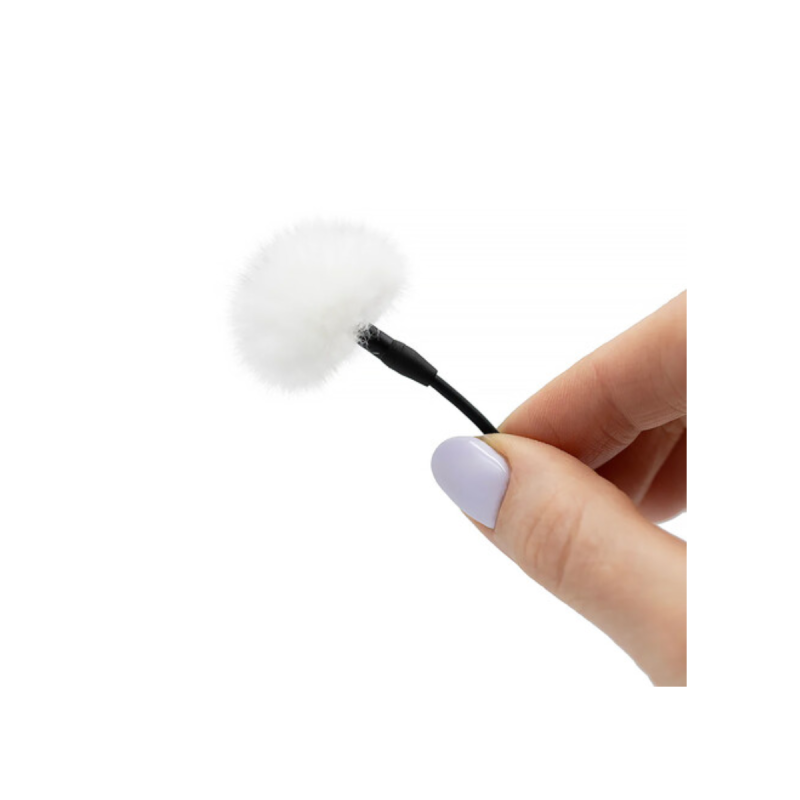 Bubblebee Bonnette poils pour microcravate Supp. caoutchouc XS Blanc