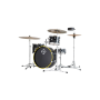 Dixon Kit de batterie - finition Black with black/yellow bass hoop