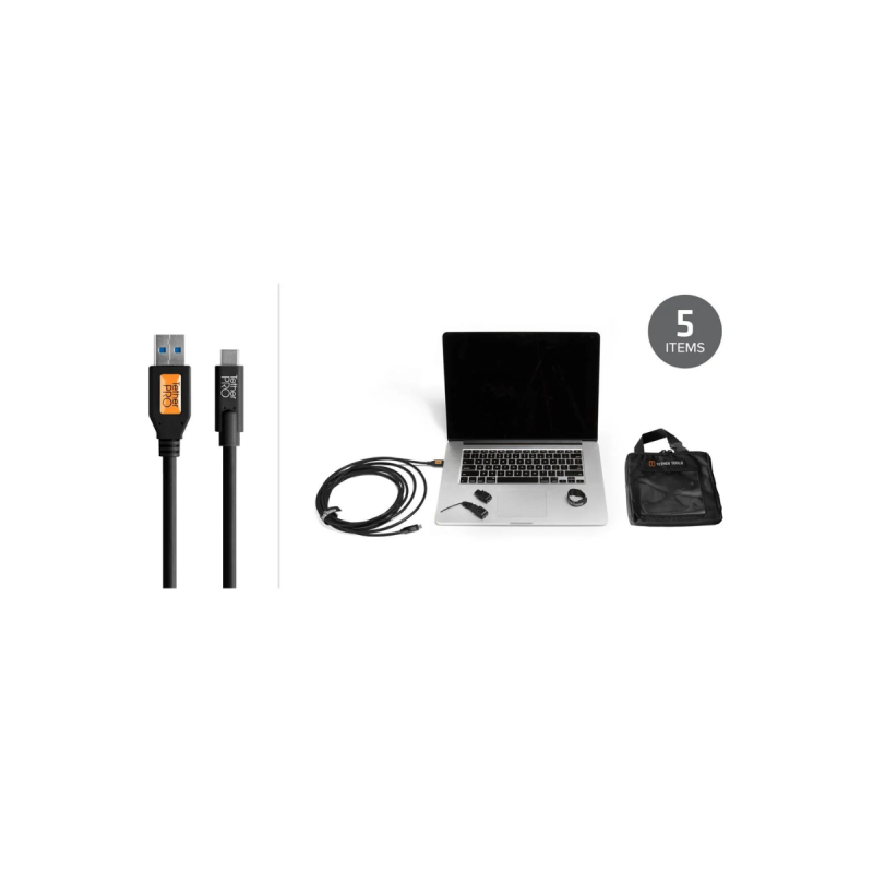 Starter Tethering Kit TetherPro USB-C to 3.0 Micro-B 4.6m Black