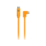 TetherPro Right Angle USB-C to USB-C Pigtail 50cm Orange