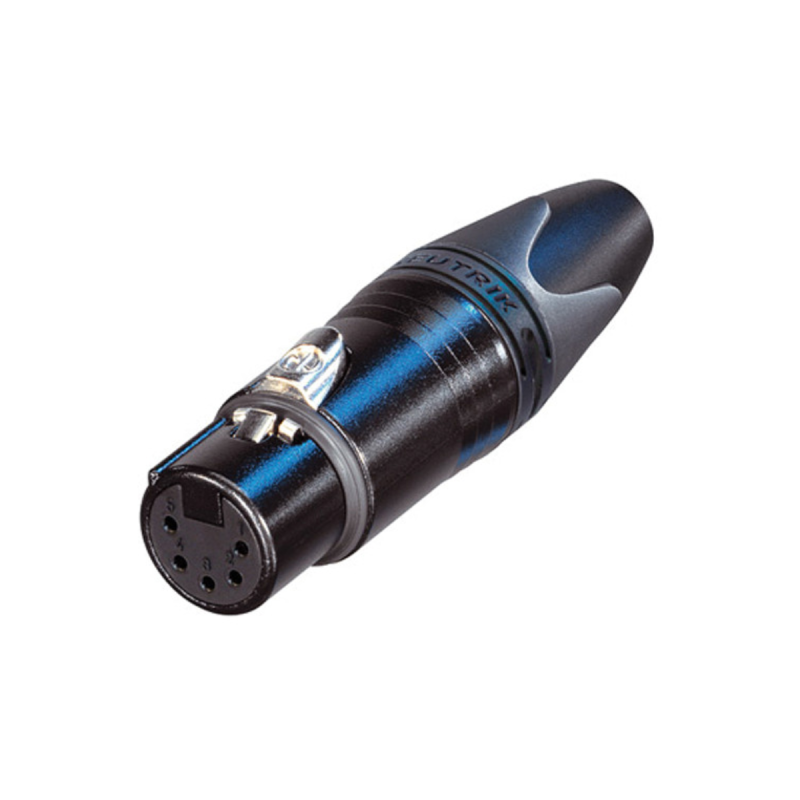 NEUTRIK Fiche xlr 5 poles femelle, corps noir contact or