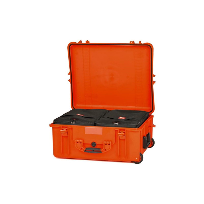 HPRC Valise résine 2700W à roues 2 Bags And Dividers Orange